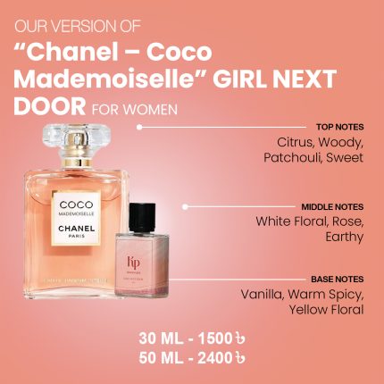 Our Version Of "Chanel - Coco Mademoiselle" GIRL NEXT DOOR